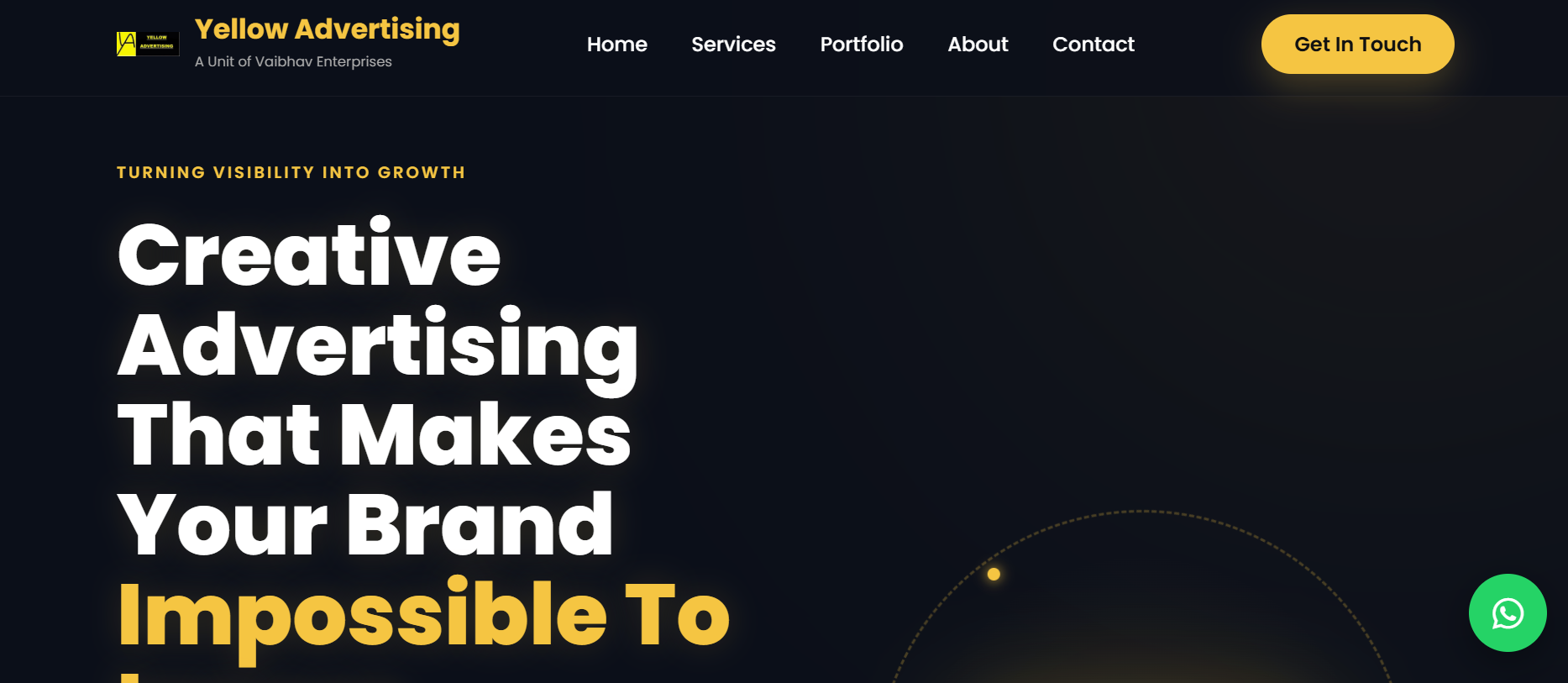 Yellow Advertising Hero